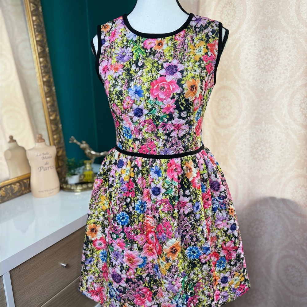 Black Halo Floral Midi Dress